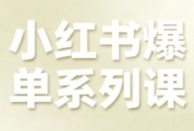 小红书爆单系列课，聚焦小红书电商全链路增长