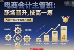 电商会计主管班，职场晋升，技高一筹