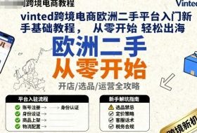 vinted跨境电商欧洲二手平台入门新手基础教程，从零开始轻松出海