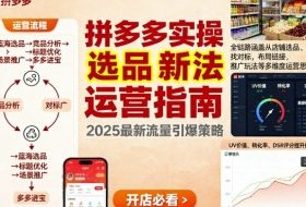 王校长9月12拼多多实操新玩法，全链路涵盖从店铺选品、找对标，布局链接，推广玩法等多维度运营思路