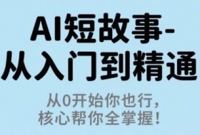 AI短故事从入门到精通，从0开始你也行，核心帮你全掌握