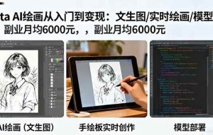 （16222期）Krita AI绘画从入门到变现：文生图/实时绘画/模型部署，副业月均6000元