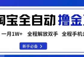 淘宝菜鸟全自动撸金豆，轻松月入1W+，全程手机去跑，操作简单【揭秘】