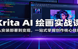 Krita AI 绘画实战课：从安装部署到变现，一站式掌握创作核心技能