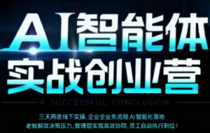 陈厂长·AI智能体实体战创业营（深圳9月23-25日）