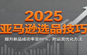 2025亚马逊选品技巧，提升新品成功率至80%，附运营优化方法