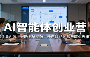 AI智能体创业营：聚焦企业AI落地，助全员提效，开启智能运营与商业思维突破