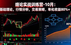 （16251期）缠论实战训练营-10月：基础理论，行情分析，交易策略，年化收益80%+