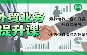 外贸业务提升课：素养培养、客户开发、开发信撰写，全方位打造成为外贸高手