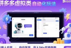 拼多多虚拟类目自动化玩法：机器人应答+自动发货，月入1W+实操指南