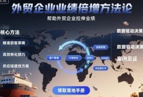 外贸企业业绩倍增方法论，帮助外贸企业拉伸业绩