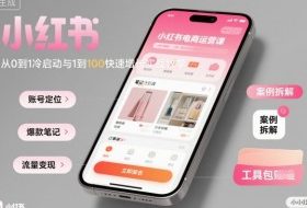 小红书电商运营课：从0到1冷启动与1到100快速增长实战教学