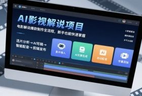 AI影视解说项目，电影解说爆款制作全流程，新手也能快速掌握