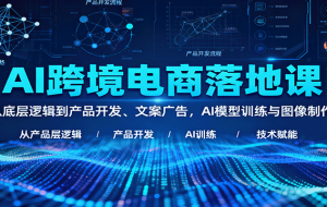 AI跨境电商落地课：从底层逻辑到产品开发、文案广告，AI模型训练与图像制作