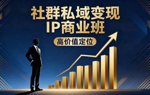 （16309期）社群私域变现IP商业班，高价值定位,精准引流,私聊成交，实践年盈利破百万