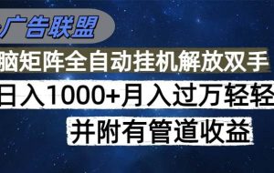 （16208期）海外广告联盟每天几分钟日入1000+无脑操作，可矩阵并附有管道收益