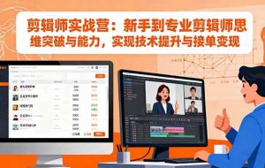 （16347期）剪辑师实战营：新手到专业剪辑师思维突破与能力，实现技术提升与接单变现