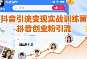 抖音引流变现实战训练营，抖音创业粉引流