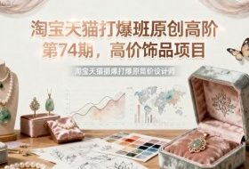 淘宝天猫打爆班原创高阶第74期，高价饰品项目
