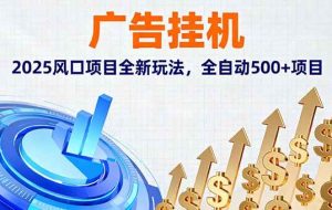 （16166期）广告挂机，2025风口项目全新玩法，全自动500+项目