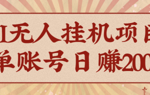 AI无人挂机项目,一个可持续自动化变现收益的玩法,单账号日多赚200+