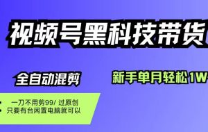 （16321期）视频号黑科技短视频带货，新手也能单月到手1W+，一刀不用剪，零投资