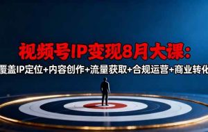 (16361期)视频号IP变现8月大课,覆盖IP定位+内容创作+流量获取+合规运营+商业转化