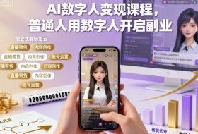 AI数字人变现课程，普通人用数字人开启副业