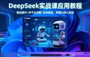 (16391期)DeepSeek实战课应用教程、基础操作+多平台适配+实体赋能,掌握AI核心技能