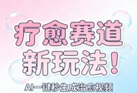 AI+疗愈+一键生成,一分钟一条素材,每天想要多少素材就多少素材,矩阵做,月入1W