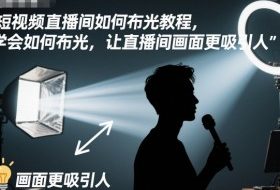 短视频直播间如何布光教程，学会如何布光，让直播间画面更吸引人