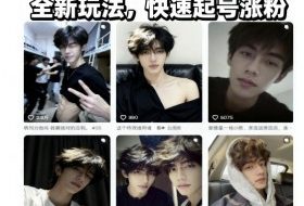 AI男颜涨粉短视频教学,全新玩法,快速起号涨粉