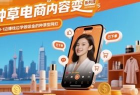 种草电商内容变现系列课，从0-1边賺钱边学做吸金的种草型网红