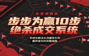 步步为赢10步绝杀成交系统,系统化解决从流量吸引到最终成交的完整链路