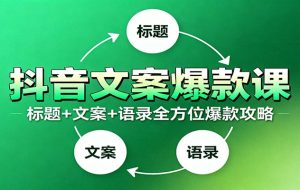 (16482期)抖音文案创作全攻略:爆款标题九大绝招,100个模版直接套用,月入过万不是梦