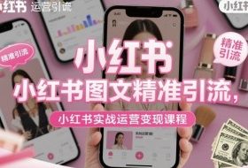 小红书图文精准引流，小红书实战运营变现课程