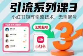 引流系列课3，小红书矩阵引流技术，无需起号