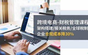 （16509期）跨境电商-财税管理课程：架构搭建/报关税务/全球税制，企业合规成本降30%