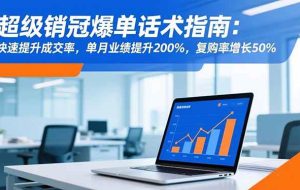 （16511期）超级销冠爆单话术指南：快速提升成交率，单月业绩提升200%，复购率增长50%
