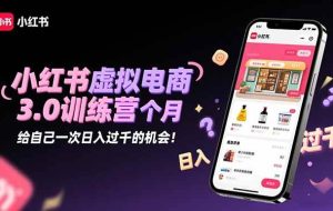 （16512期）小红书虚拟电商3.0训练营：2025最后1个月，给自己一次日入过千的机会！