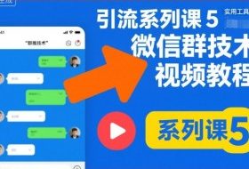 引流系列课5，微信群推技术视频教程