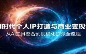 AI时代个人IP打造与商业变现课,从AI工具整合到规模化扩张全流程
