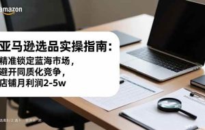 （16523期）亚马逊选品实操指南：精准锁定蓝海市场，避开同质化竞争，店铺月利润2-5w