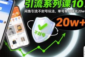 引流系列课10：闲鱼引流不封号玩法，单号单日曝光20w+