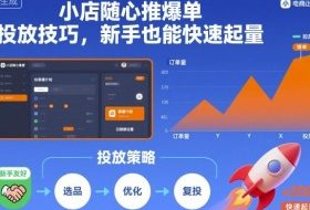 小店随心推爆单投放技巧，新手也能快速起量
