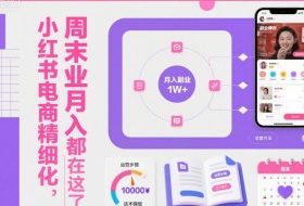 小红书电商精细化运营全流程，周末副业月入1W+，全套方法都在这了