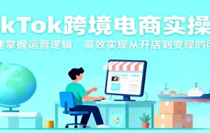 TikTok跨境电商实操课，快速掌握运营逻辑，高效实现从开店到变现的闭环
