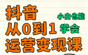 爱密老师·抖音从0到1运营变现课
