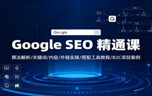Google SEO 精通课：算法解析/关键词/内容/外链实操/搭配工具教程/B2C项目案例