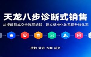 天龙八步诊断式销售，从接触到成交全流程拆解，建立标准化体系提升转化率